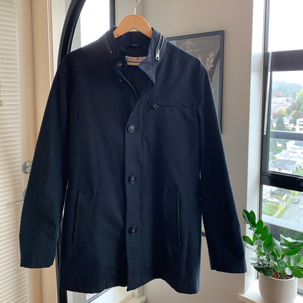 Danier - Navy Leather Jacket